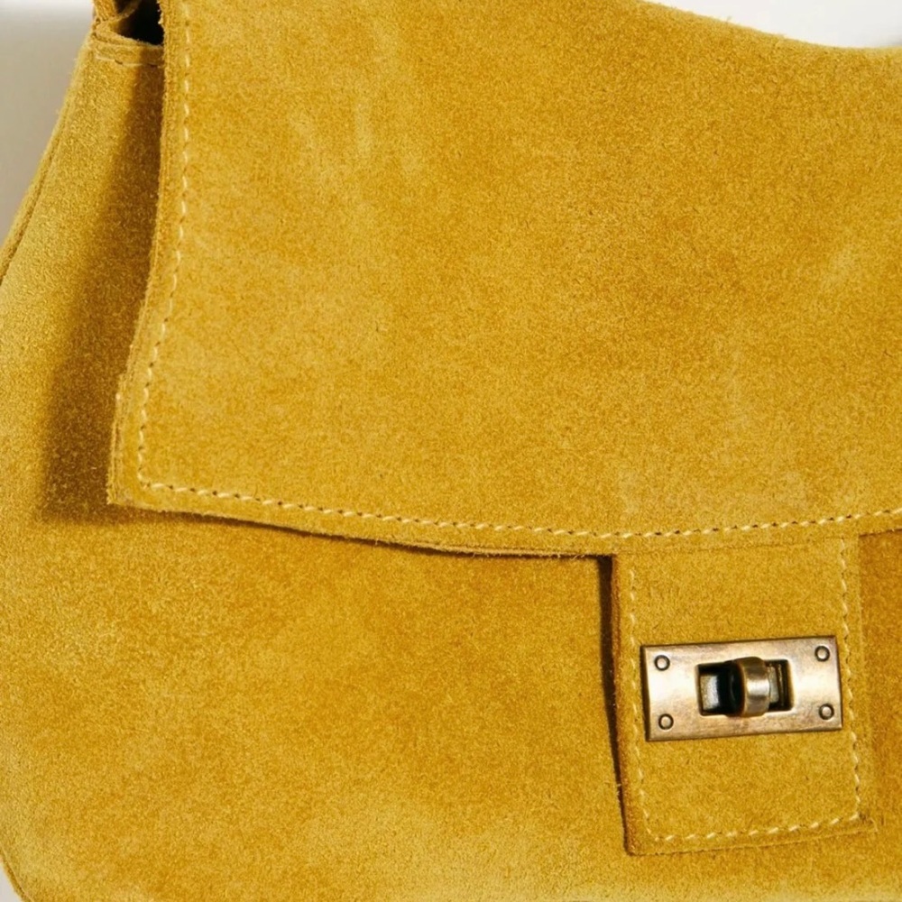 NWT Free People Slouchy Suede Chain Shoulder Bag Color: Black MSRP $58 - Picture 11 of 14